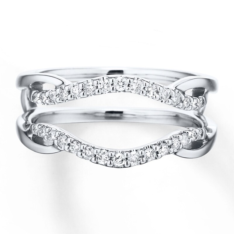 Main Image 4 of Previously Owned Diamond Enhancer Ring 1/5 ct tw Round 14K White Gold