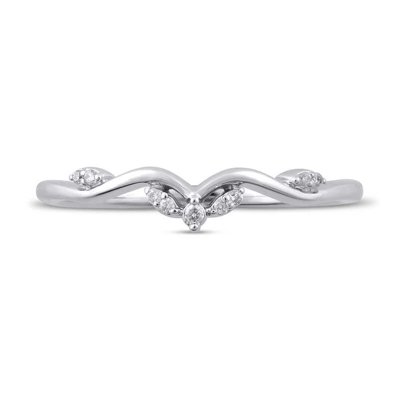 Main Image 3 of Previously Owned Contour Ring Diamond Accents 14K White Gold
