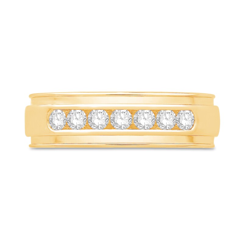 Main Image 2 of Previously Owned Men's Diamond Wedding Band 1/2 ct tw Round 14K Yellow Gold