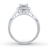 Thumbnail Image 2 of Previously Owned Diamond Engagement Ring 3/8 ct tw Princess/Round-Cut 14K White Gold