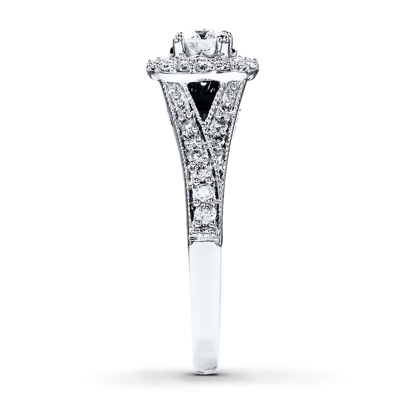 Main Image 3 of Previously Owned Diamond Engagement Ring 5/8 ct tw Round-cut 14K White Gold