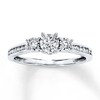 Thumbnail Image 1 of Previously Owned Diamond 3-Stone Ring 1/3 ct tw Round-cut 14K White Gold