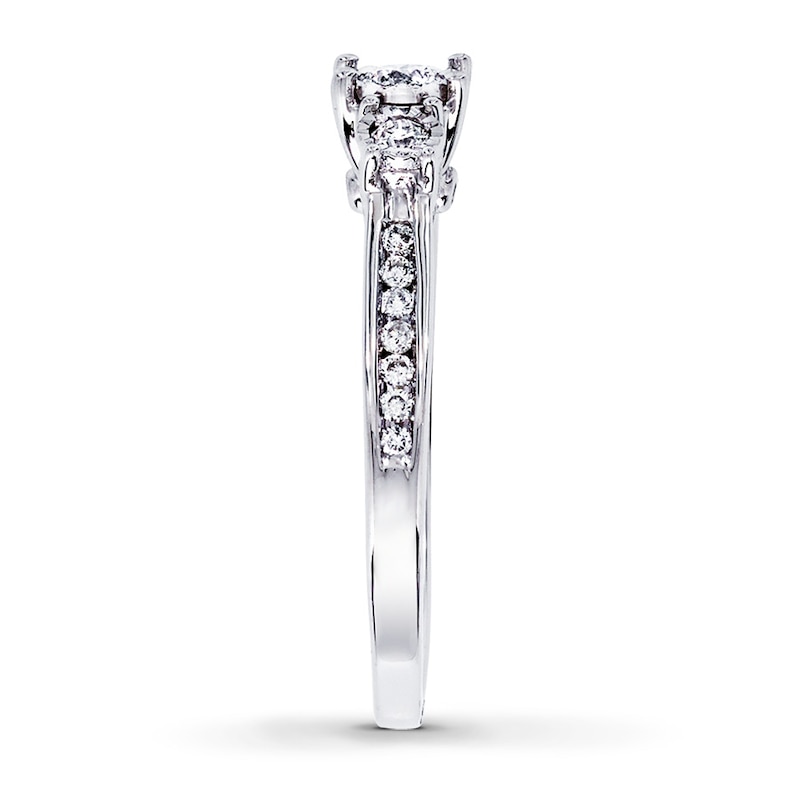 Main Image 3 of Previously Owned Diamond 3-Stone Ring 1/3 ct tw Round-cut 14K White Gold