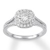 Thumbnail Image 1 of Previously Owned Diamond Engagement Ring 5/8 ct tw Round-cut 14K White Gold