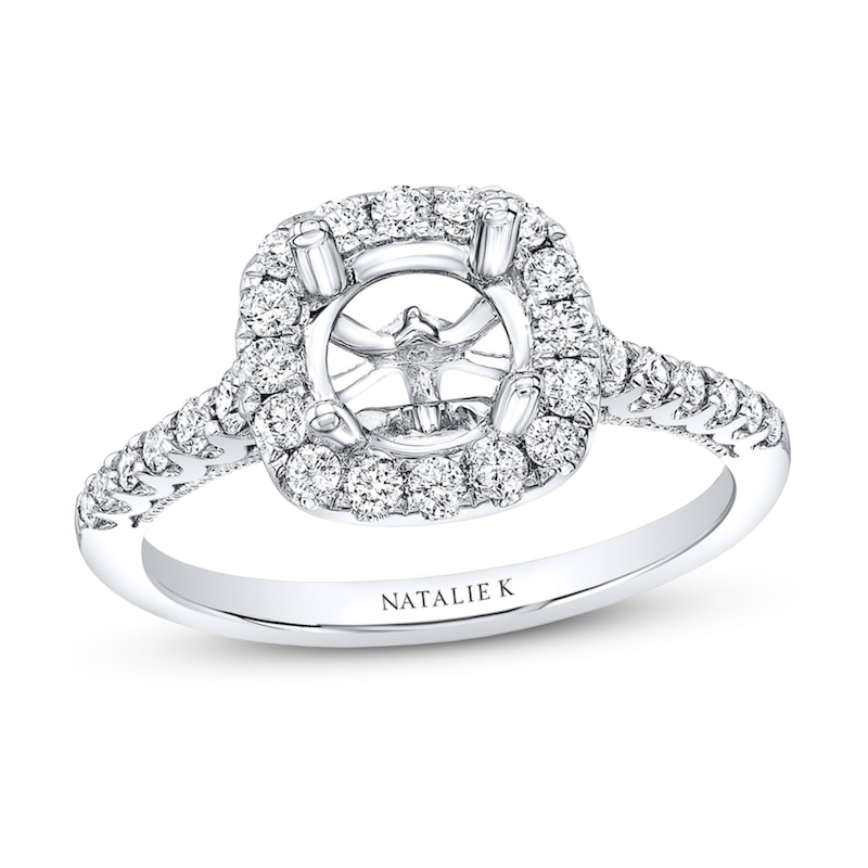 Main Image 1 of Previously Owned Natalie K Ring Setting 1/2 ct tw Diamonds 14K White Gold