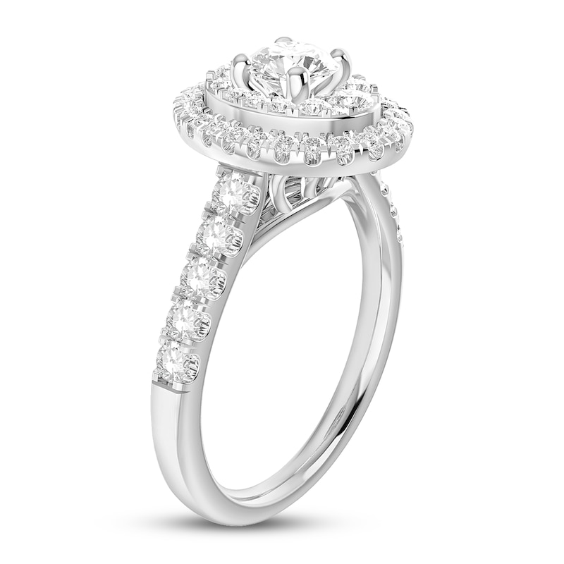 Main Image 2 of Previously Owned Diamond Engagement Ring 1-1/8 ct tw Round 14K White Gold