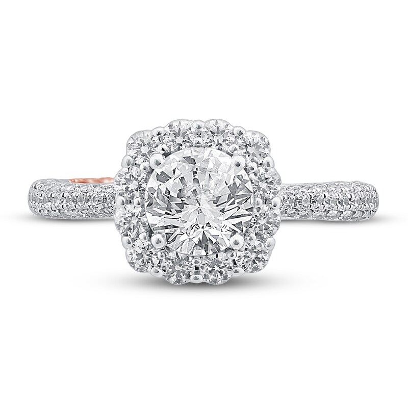 Main Image 3 of Previously Owned Pnina Tornai Dimensional Love Diamond Engagement Ring 1 7/8 ct tw Round 14K White Gold