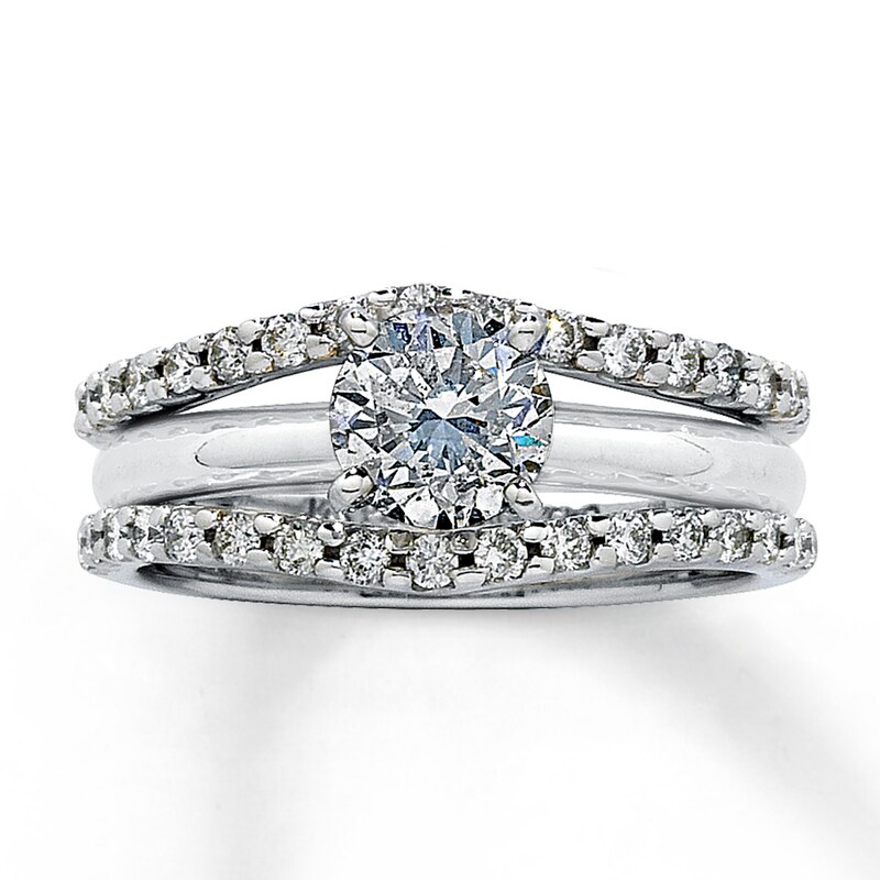 Main Image 4 of Previously Owned Diamond Enhancer Ring 1/2 ct tw Round-cut 14K White Gold