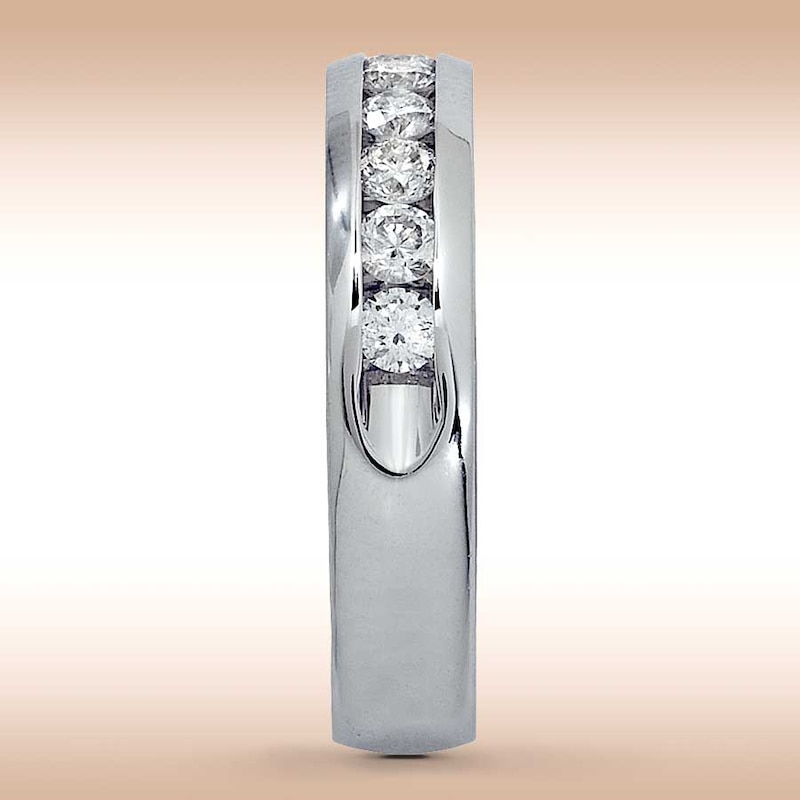 Main Image 3 of Previously Owned Diamond Anniversary Ring 1 ct tw Round-cut 14K White Gold