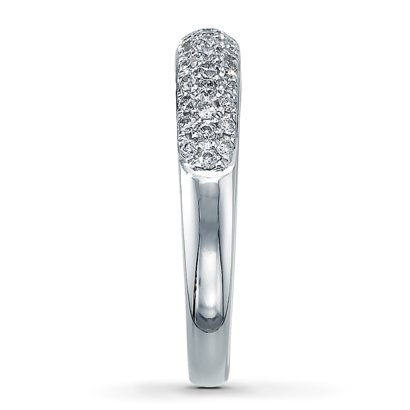 Main Image 3 of Previously Owned Diamond Anniversary Band 1/2 ct tw Round-cut 14K White Gold