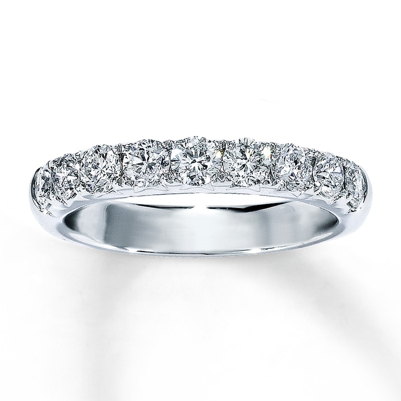 Main Image 1 of Previously Owned Women's Diamond Band 1 ct tw Round-Cut 14K White Gold