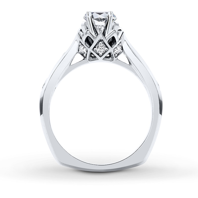 Main Image 2 of Previously Owned Diamond Ring Setting 3/4 ct tw Round 18K White Gold