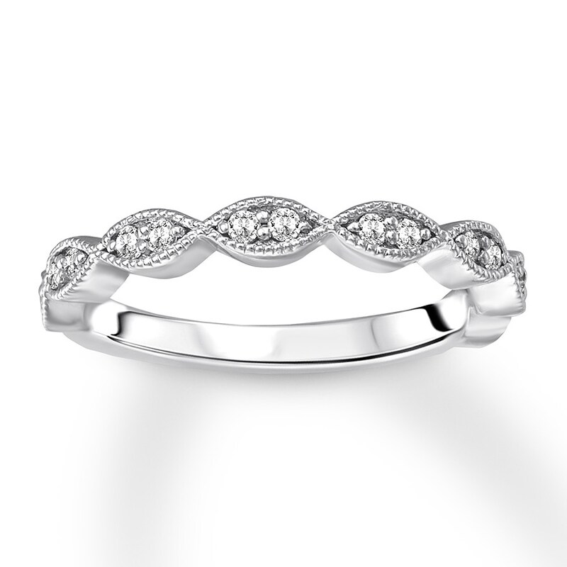 Main Image 1 of Previously Owned Diamond Anniversary Band 1/5 carat tw Round-cut 14K White Gold