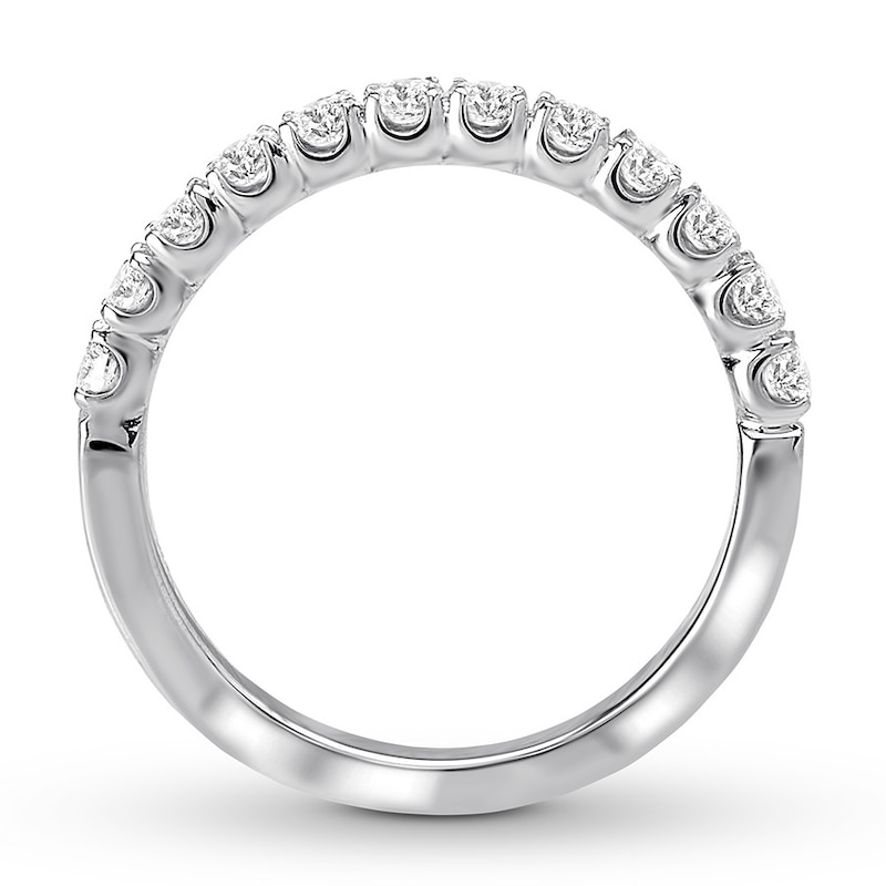 Main Image 2 of Previously Owned Diamond Wedding Band 1/2 carat tw Round 14K White Gold