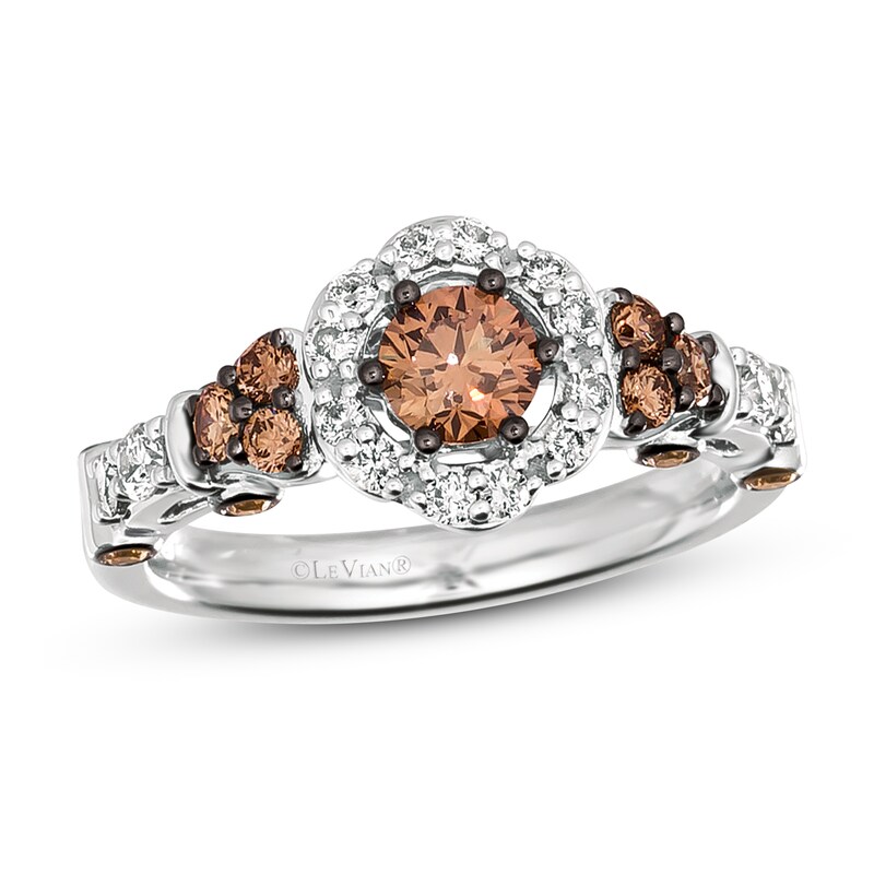 Main Image 1 of Previously Owned Le Vian Diamond Ring 1 ct tw Round 14K Vanilla Gold