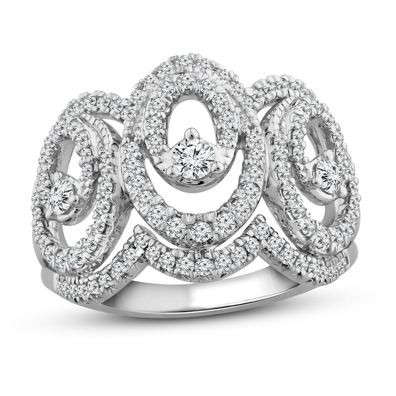 Main Image 1 of Previously Owned  Diamond Ring 3/4 ct tw Round 14K White Gold