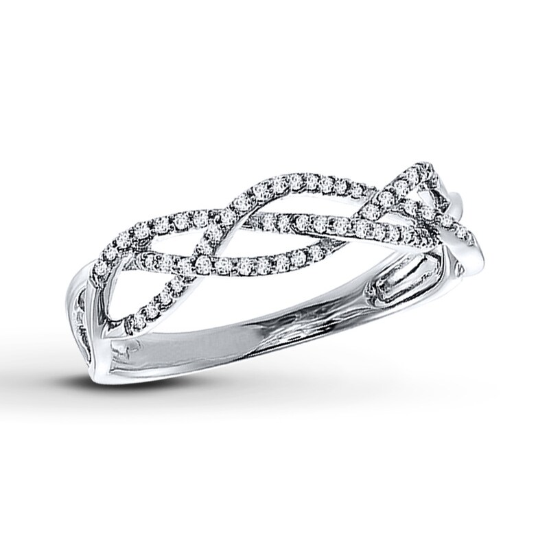 Previously Owned Stackable Ring 1/6 ct tw Diamonds 10K White Gold