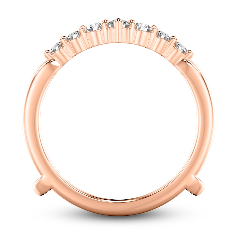 Main Image 3 of Diamond Chevron Enhancer Ring 1/2 ct tw Round 14K Rose Gold