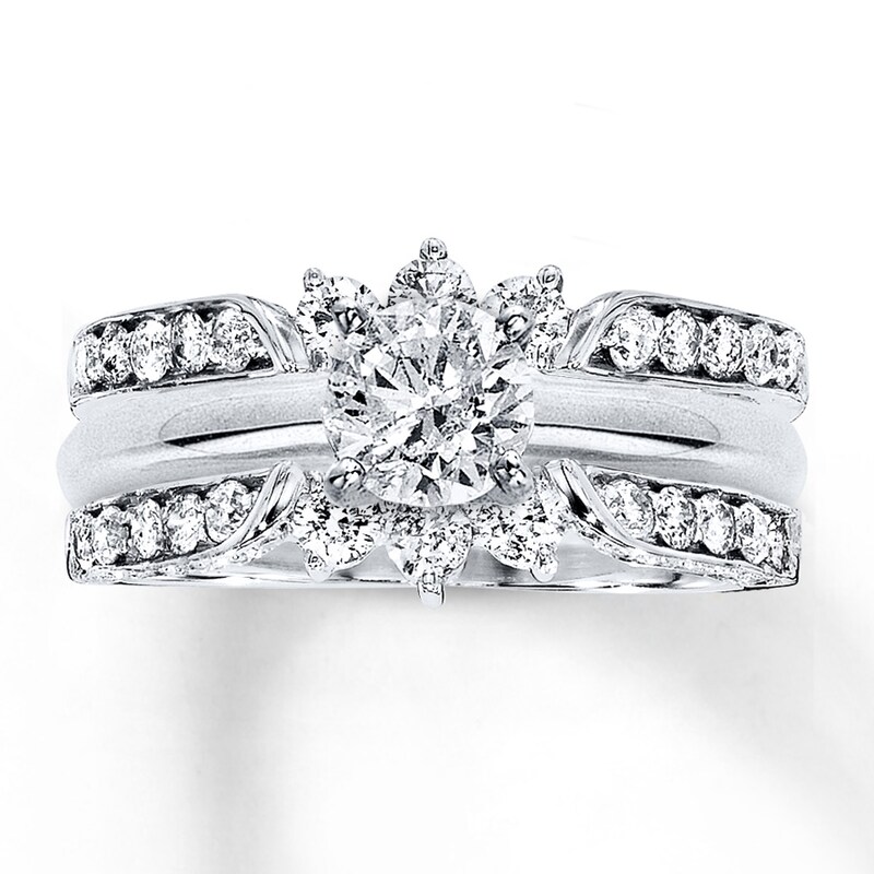 Main Image 4 of Previously Owned Diamond Enhancer Ring 3/4 carat tw Round-cut 14K White Gold