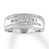 Thumbnail Image 1 of Previously Owned Men's Diamond Ring 7/8 ct tw Square/Round 14K White Gold