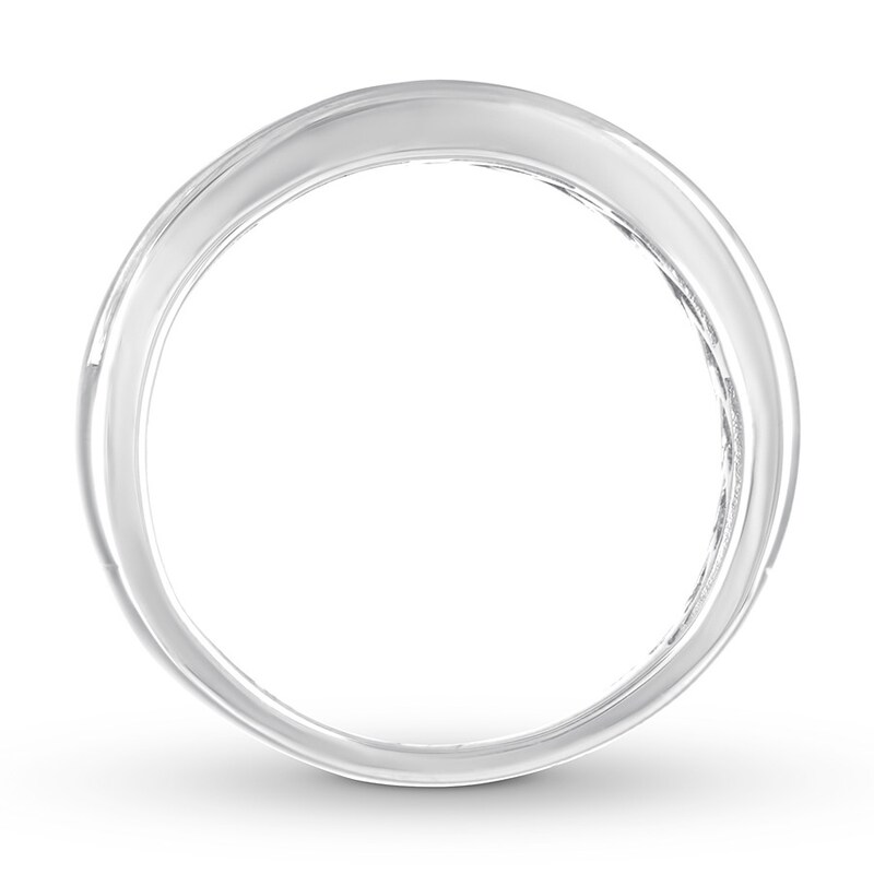 Main Image 2 of Previously Owned Men's Diamond Ring 7/8 ct tw Square/Round 14K White Gold