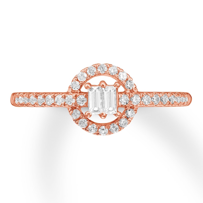 Main Image 3 of Previously Owned Ever Us Diamond Ring 1/3 ct tw 10K Rose Gold