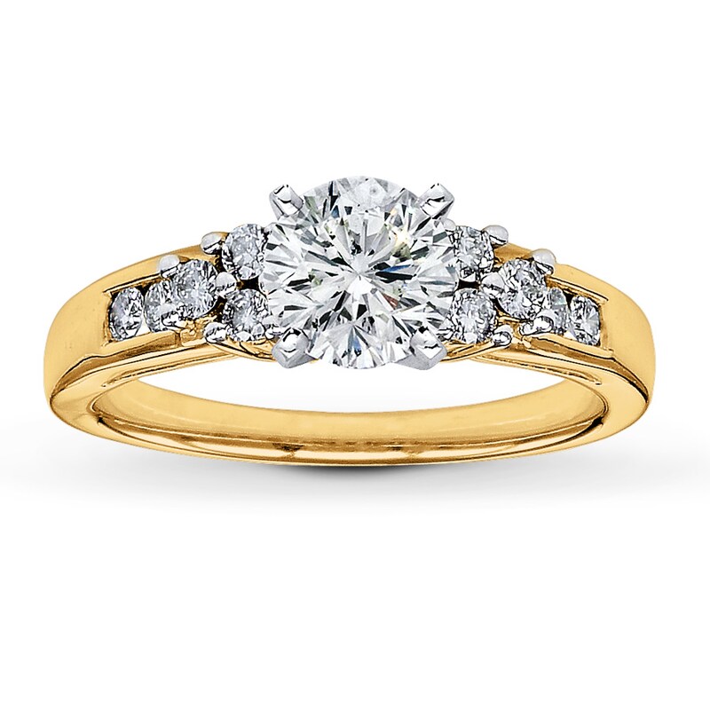 Main Image 3 of Previously Owned Diamond Ring Setting 1/4 ct tw Round-Cut 14K Yellow Gold