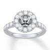 Thumbnail Image 1 of Previously Owned Colorless Diamond Ring Setting 1 ct tw Round 14K White Gold