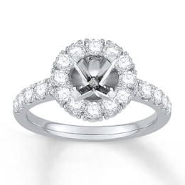 Previously Owned Colorless Diamond Ring Setting 1 ct tw Round 14K White Gold