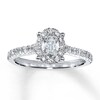 Thumbnail Image 1 of Previously Owned Diamond Engagement Ring 1 ct tw Oval 14K White Gold