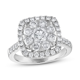 Previously Owned Diamond Engagement Ring 2 ct tw Round 14K White Gold