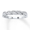Thumbnail Image 1 of Previously Owned Diamond Stackable Ring 1/5 ct tw Round/Baguette 10K White Gold