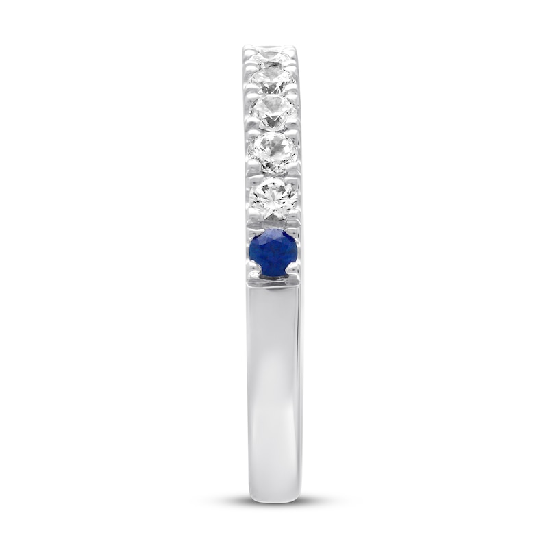 Main Image 2 of Previously Owned Vera Wang WISH Diamond & Sapphire Band 1/2 carat tw 14K Gold