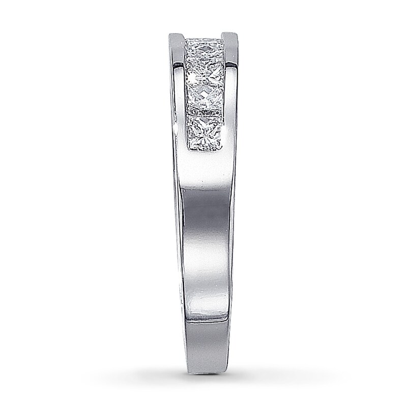 Main Image 3 of Previously Owned Diamond Anniversary Band 1/2 ct tw Princess-cut 14K White Gold
