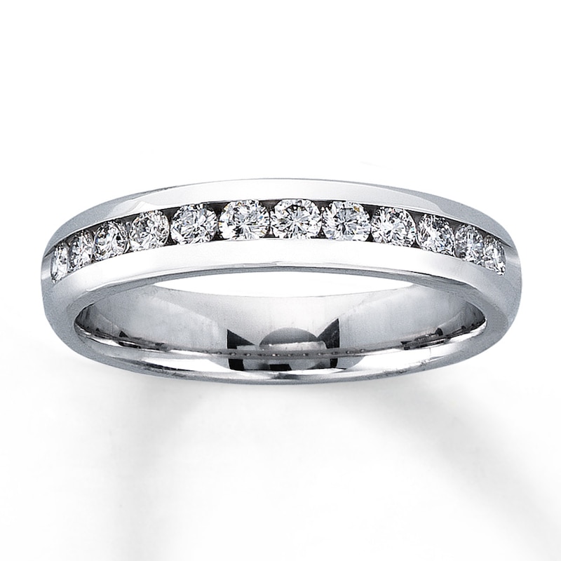 Main Image 1 of Previously Owned Diamond Anniversary Ring 1/2 ct tw Round-cut 14K White Gold