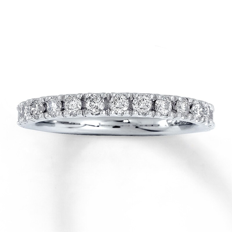 Main Image 1 of Previously Owned Diamond Anniversary Band 1/2 ct tw Round-cut 14K White Gold