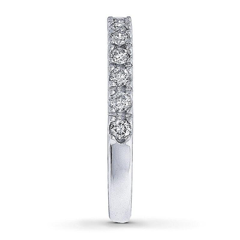 Main Image 3 of Previously Owned Diamond Anniversary Band 1/2 ct tw Round-cut 14K White Gold