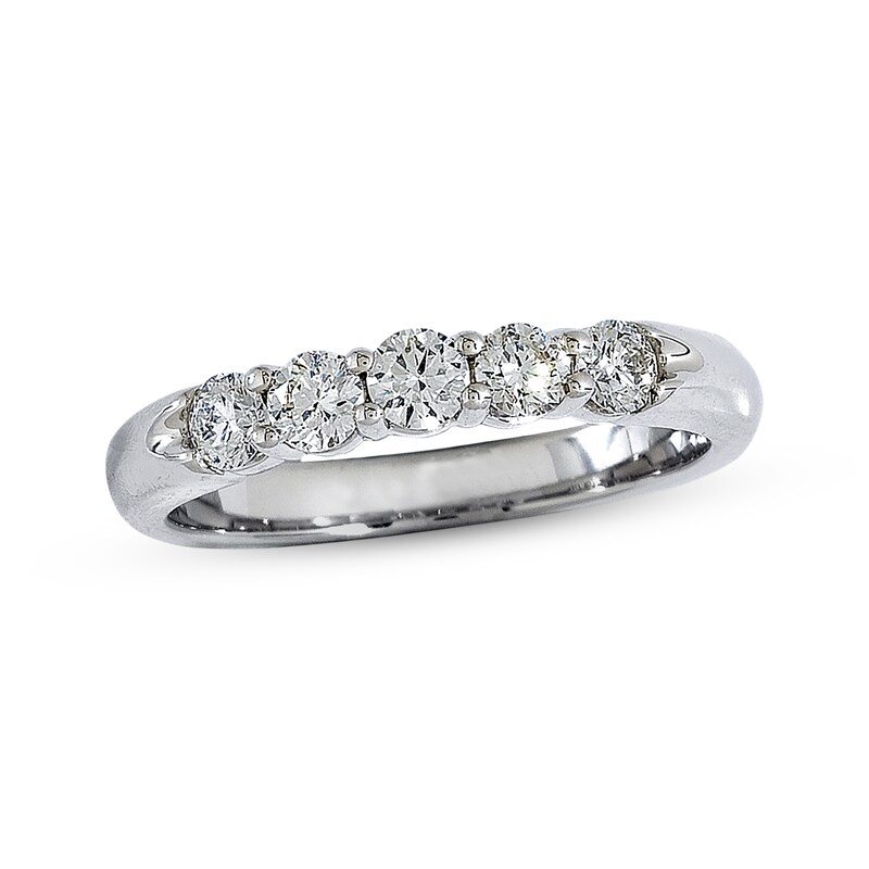 Main Image 1 of Previously Owned Diamond Anniversary Band 1/2 ct tw Round-cut 18K White Gold
