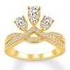 Thumbnail Image 1 of Previously Owned Diamond Contour Ring 3/4 ct tw Round-cut 14K Yellow Gold