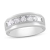 Thumbnail Image 1 of Previously Owned Men's 5-Stone Wedding Band 1/2 ct tw Round 10K White Gold
