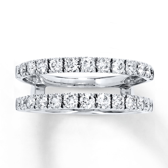 Previously Owned Diamond Enhancer Ring 1 carat tw Round-cut 14K White ...