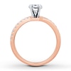 Thumbnail Image 2 of Previously Owned Colorless Diamond Engagement Ring Setting 1/4 ct tw Round 14K Rose Gold