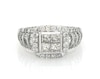 Thumbnail Image 1 of Previously Owned Princess-Cut Quad Diamond Engagement Ring 2 ct tw 14K White Gold