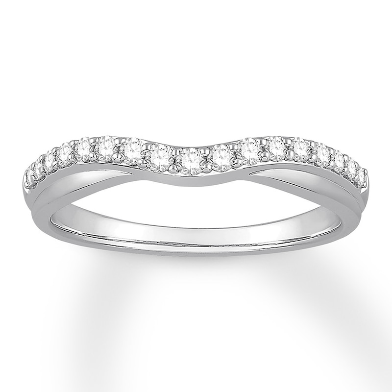 Main Image 1 of Previously Owned Diamond Contour Ring 1/4 carat tw Round 14K White Gold