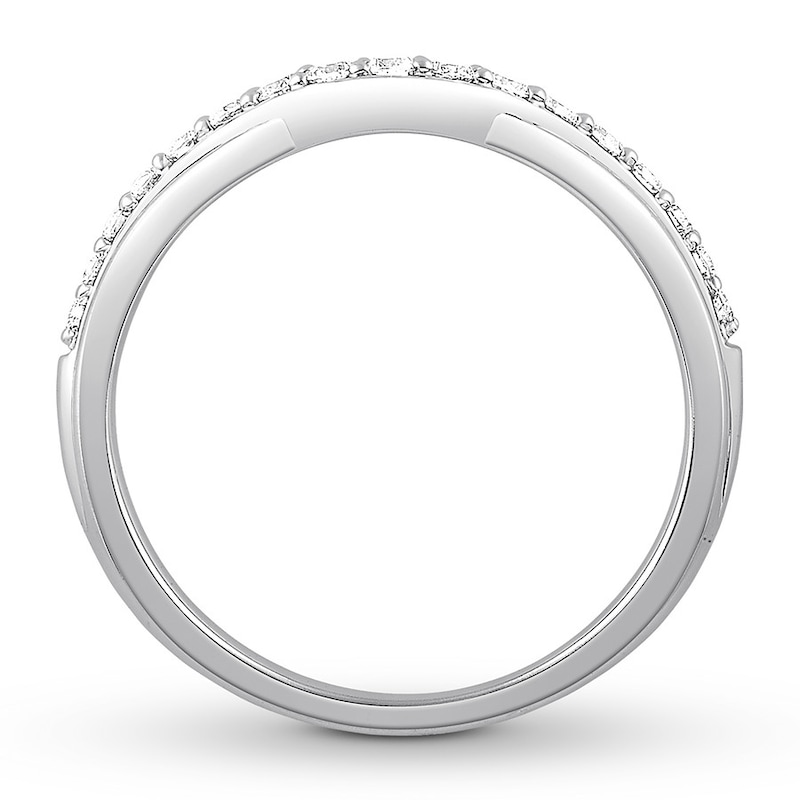 Main Image 2 of Previously Owned Diamond Contour Ring 1/4 carat tw Round 14K White Gold