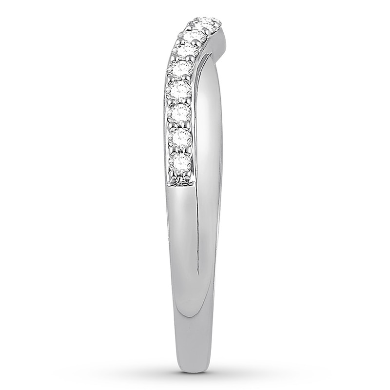 Main Image 3 of Previously Owned Diamond Contour Ring 1/4 carat tw Round 14K White Gold