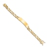 Thumbnail Image 1 of Men's Figaro Link ID Bracelet 14K Yellow Gold 12.0mm 8"