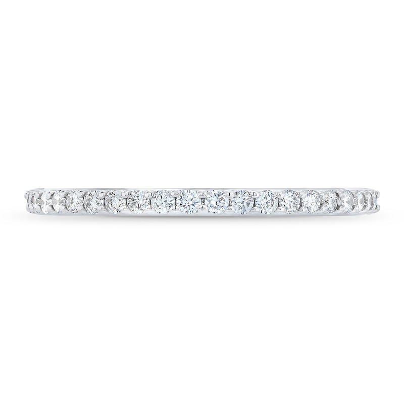 Main Image 3 of Previously Owned Royal Asscher Nura Diamond Wedding Band 1/4 ct tw Round 14K White Gold