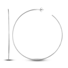 Thumbnail Image 1 of Round Wire Hoop Earrings 14K White Gold 75mm