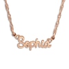 Thumbnail Image 1 of Personalized Name Necklace Diamond Accents 14K Rose Gold 18"